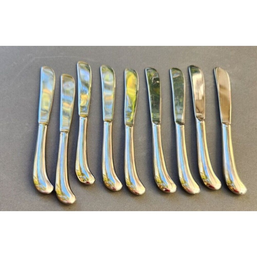 9 Rogers Co Jefferson Manor Stainless Dinner Knives Pistol Grip Handle